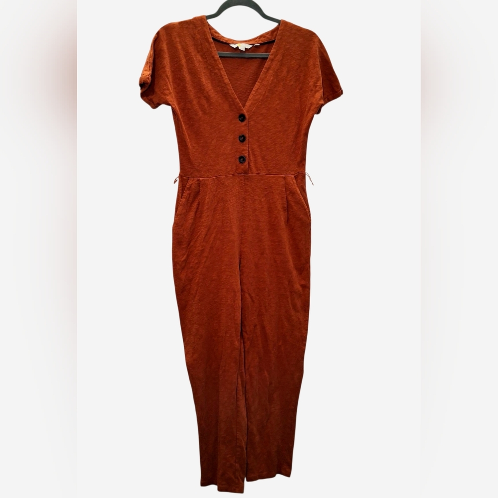 Boden Women's Alberta Jumpsuit Burnt Orange Size 2 Petite *Missing Belt
